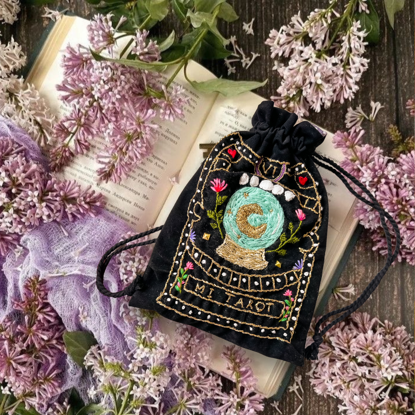 Saquito Velvet Negro Mi Tarot 25x17