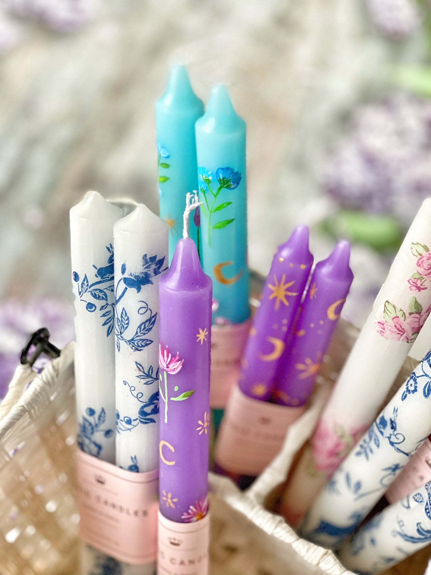 Velas Pintadas a Mano.