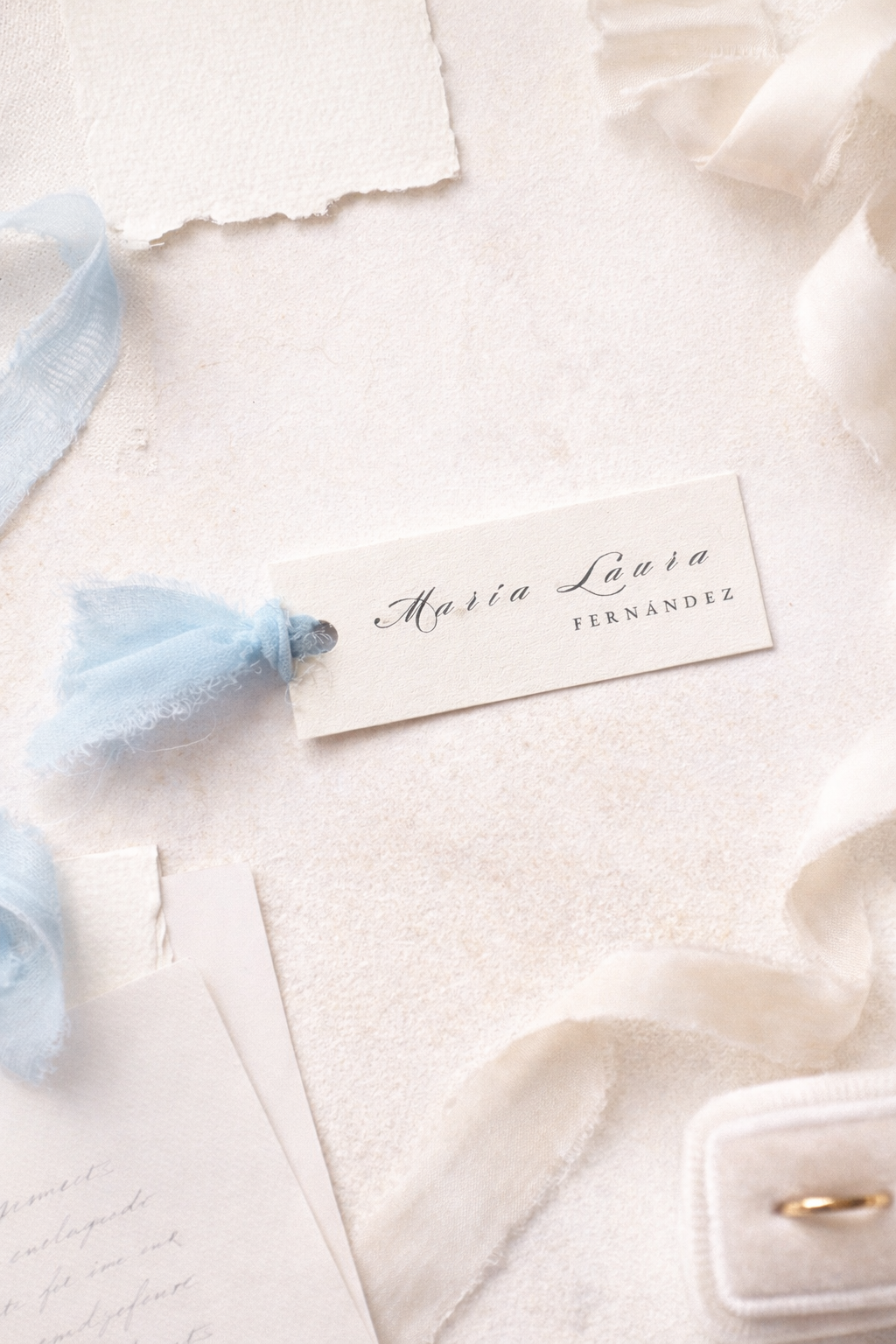 Tarjeteria nombre y menú para mesas